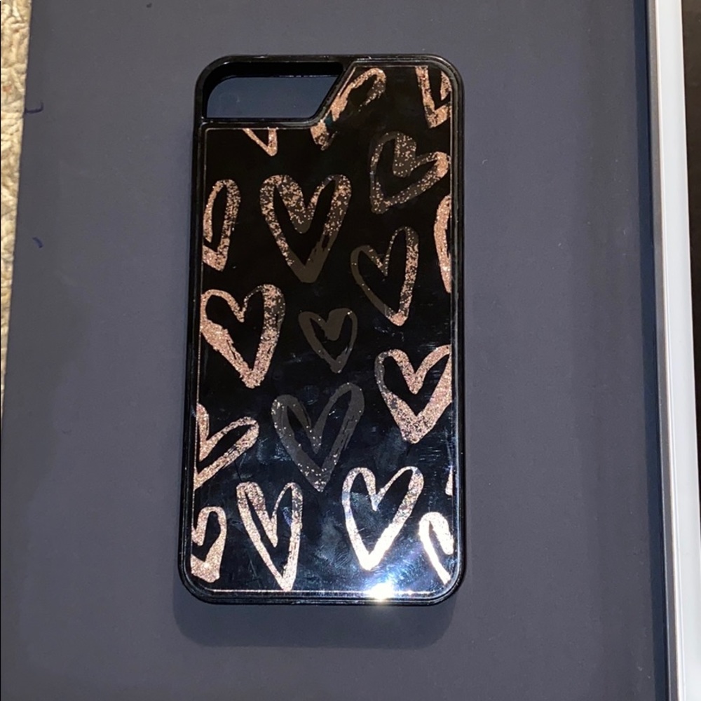 iPhone 8 Plus glitter heart case